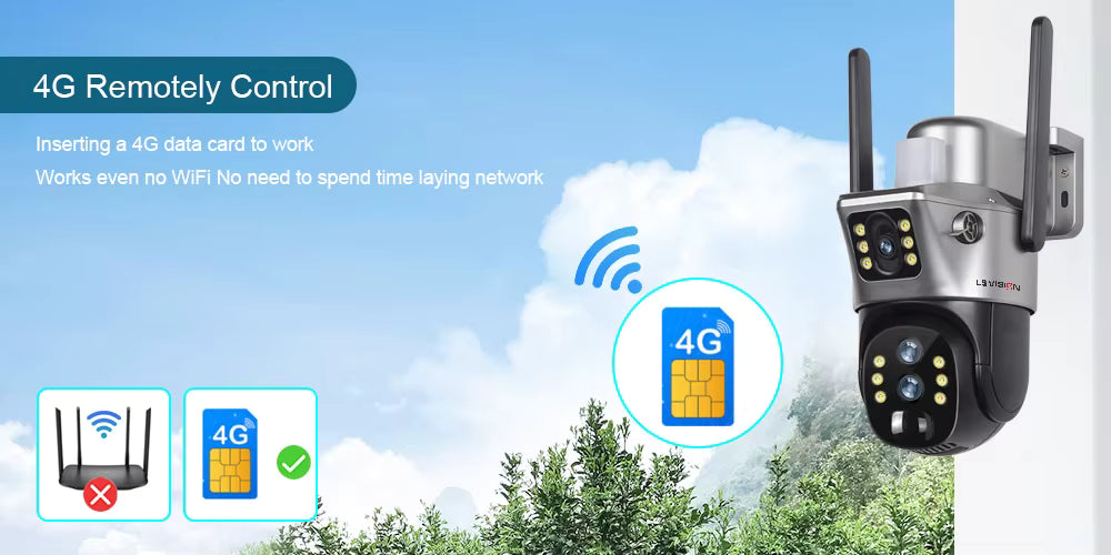 Caméra Solaire 12 MP 4G – Zoom Hybride 10× &amp; Suivi Automatique 6K