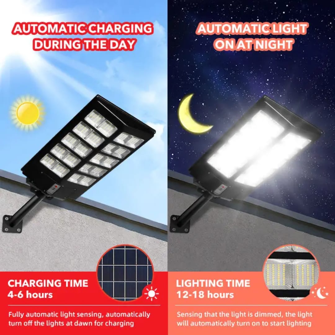 lampe de route extérieure étanche 2000w intégré tout en un lampadaire LED solaire Ip 65