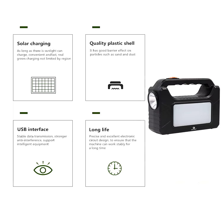 🌞 Mini Système d'Éclairage Solaire Multifonctionnel EP-392