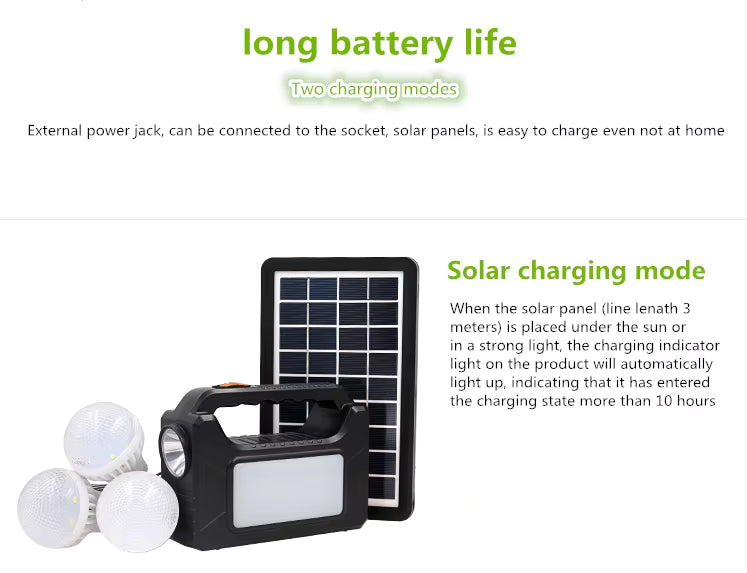 🌞 Mini Système d'Éclairage Solaire Multifonctionnel EP-392