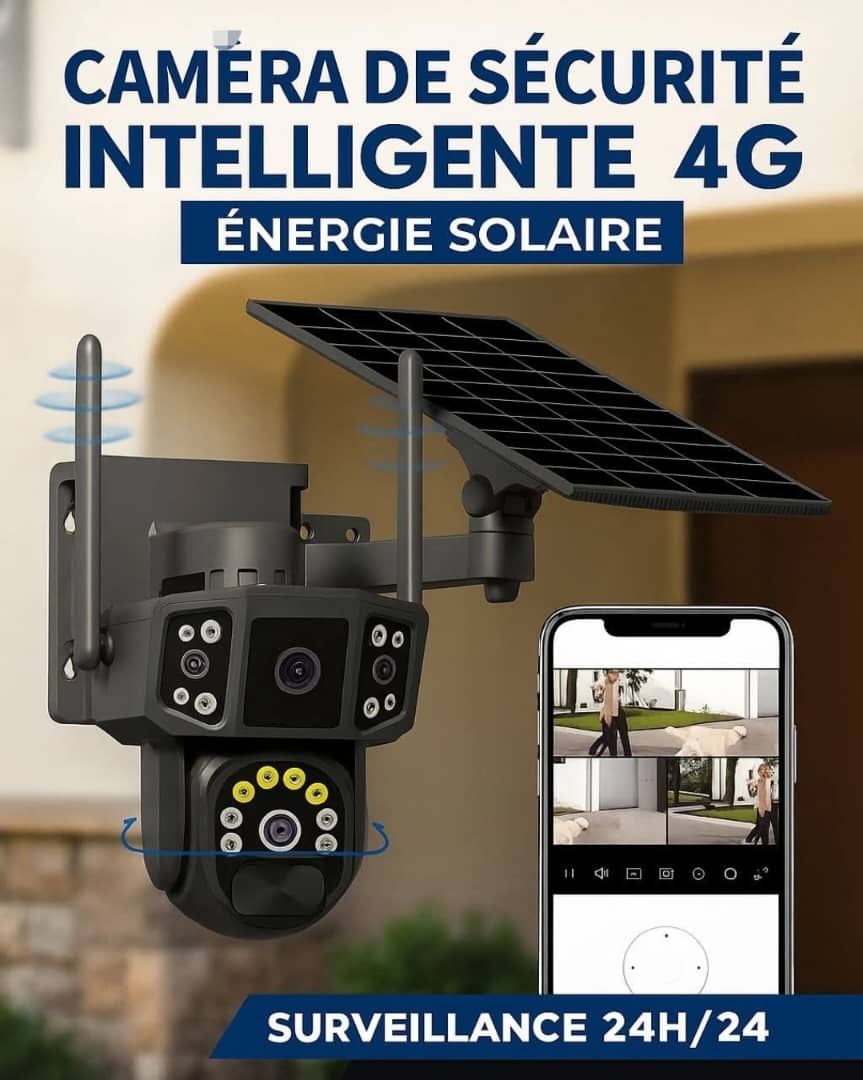 Caméra Solaire 12 MP 4G – Zoom Hybride 10× &amp; Suivi Automatique 6K