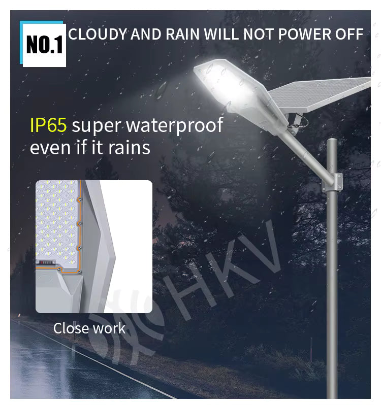 lampadaire solaire robot 600w panneau séparé