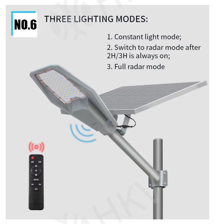 lampadaire solaire robot 600w panneau séparé