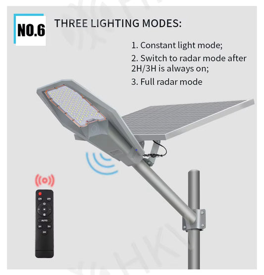 lampadaire solaire robot 600w panneau séparé