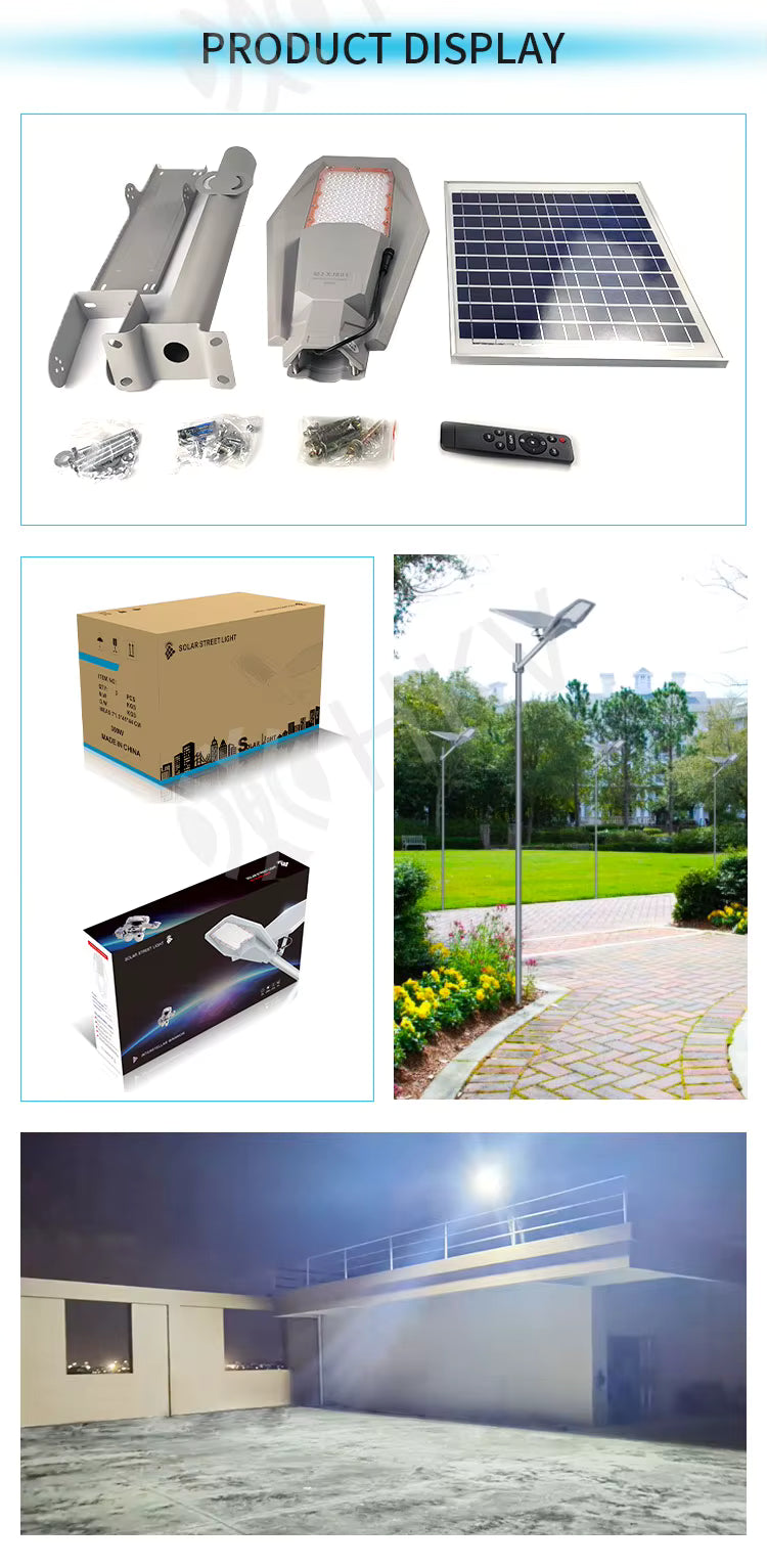 lampadaire solaire robot 600w panneau séparé